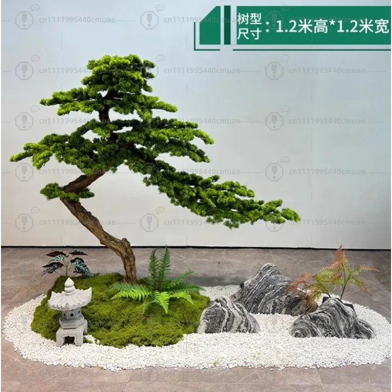 Artificial Pine Tree for Decor - Large Fake Bonsai Plant for Indoor & Outdoor Landscape, Luxury Home Decor Accent - view 6