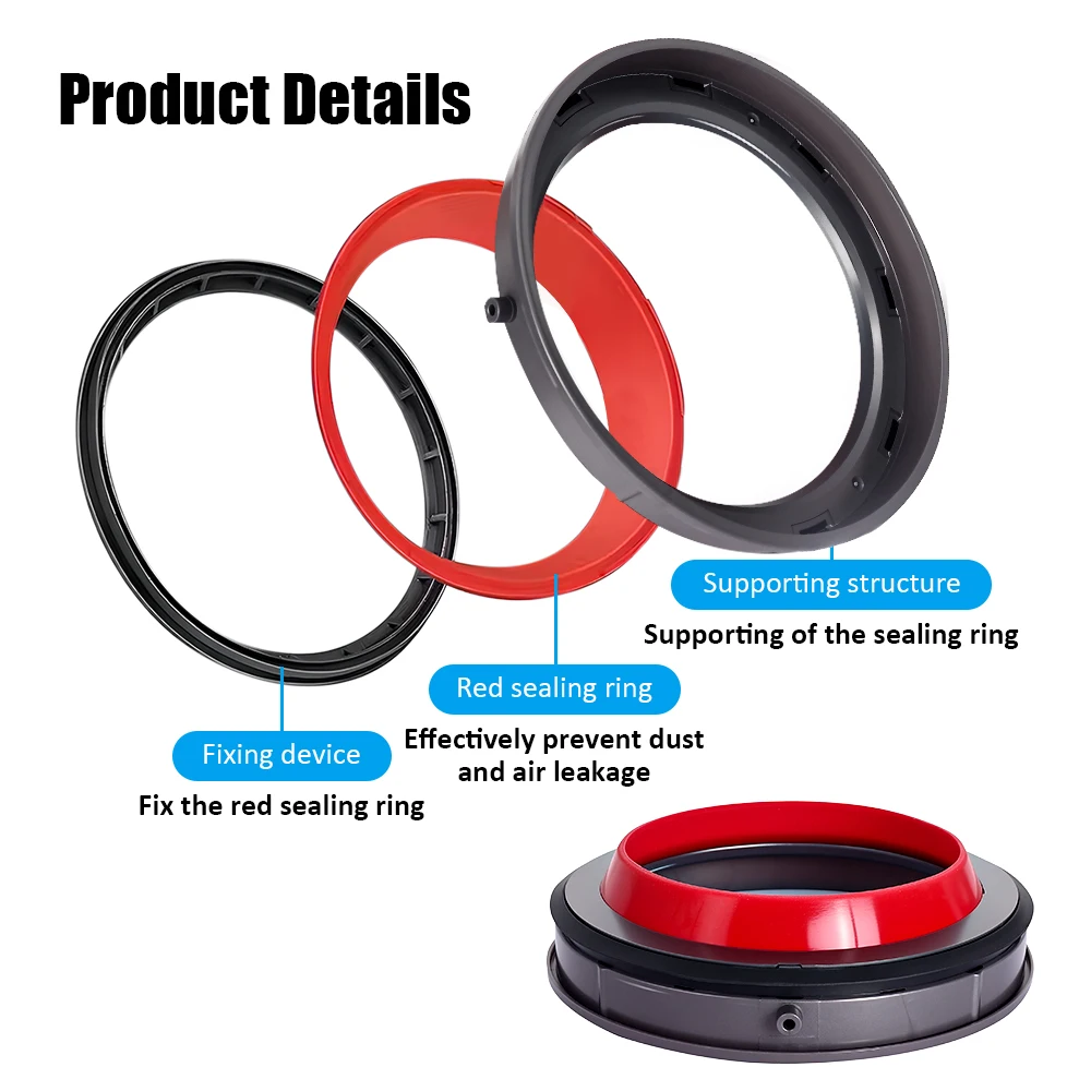 Для Dyson V6 V7 V8 V10 V10Slim V11 V15 SV14 SV15 SV22 Запчасти для пылесоса Верхняя фиксированная уплотнительная кольцо Нижняя крышка Чашка для мусорной баки