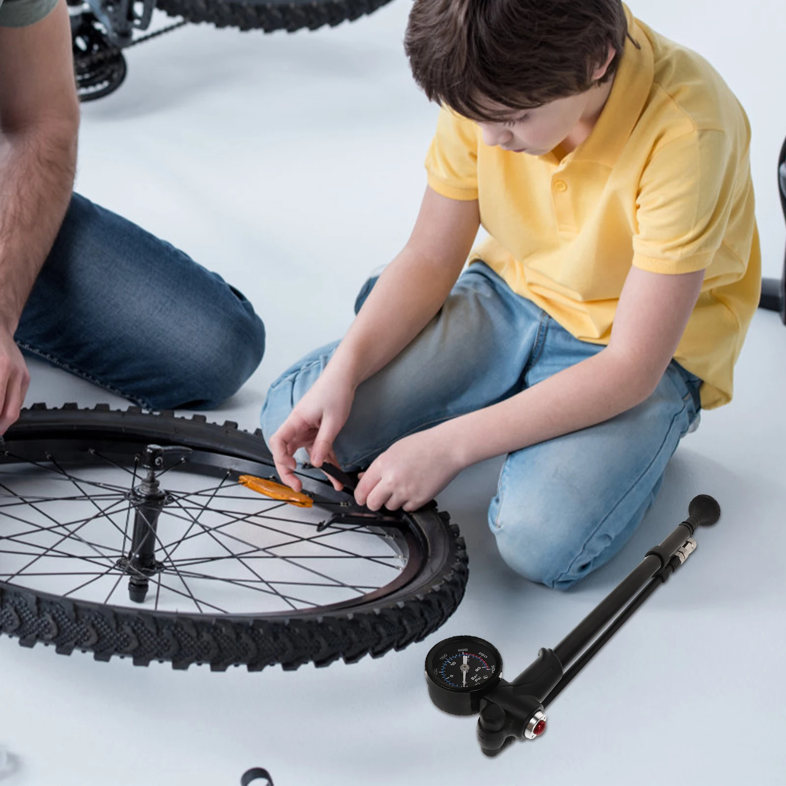 

Car Air Pump Multifunctional Portable High Pressure Inflator For Electric Bike Motorcycle Basketball Bicycle Shock