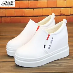 Women Shoes New spring Waterproof Wedges Woman Casual Shoes Platform Heels Female Leisure Black White Women Sneakers
