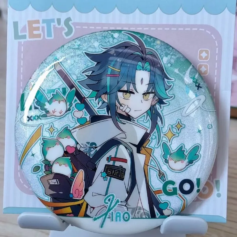 

3 шт./компл., игра Genshin Impact Wanderer, рюкзак для косплея, значок Xiao Kaedehara Kazuha Balladee Scaramouche Wisdom, прямоугольная булавка