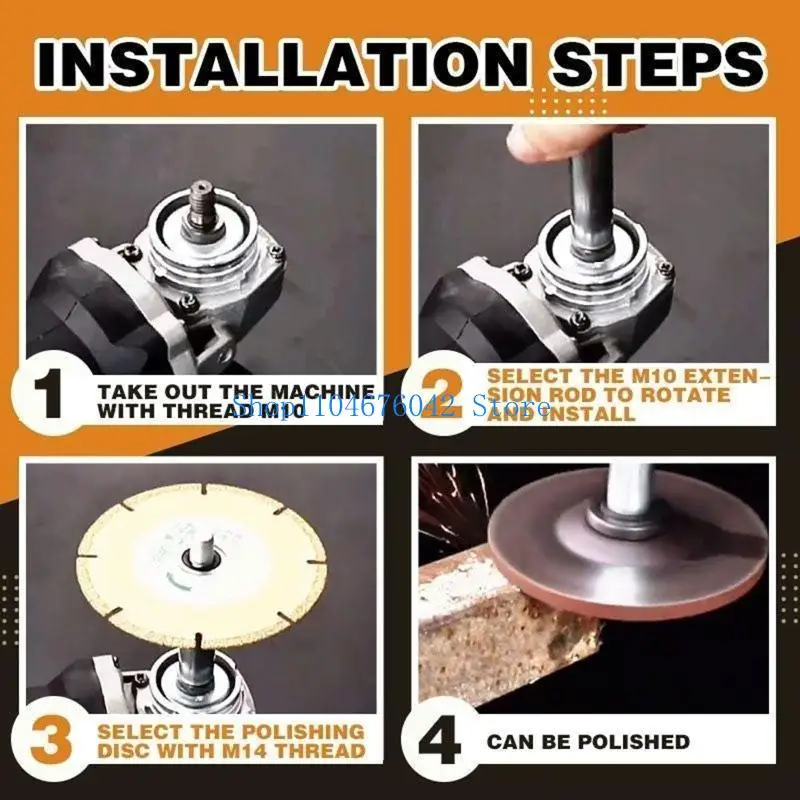 

652F Thread Grinder Extension Shaft for Polishing Pad Grinding Connection