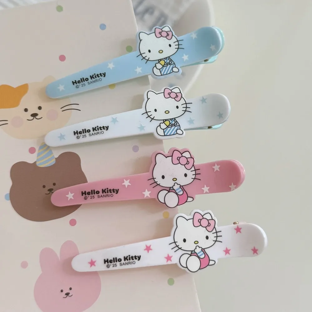 

New Milk Blue KT Pointed Nose Clip Versatile Girl Heart Bangs Side Clip Cute Cartoon Decorative Headwear for Female Students