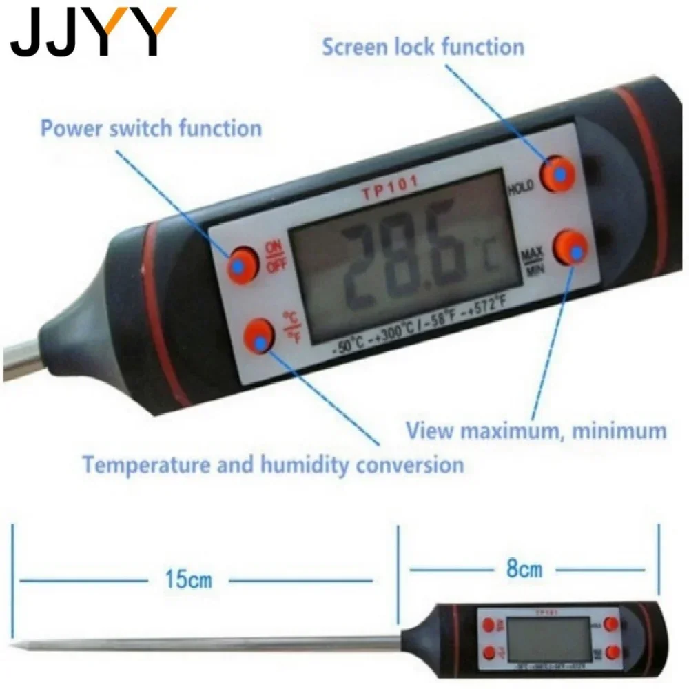 JJYY cyfrowy termometr kuchenny do mięsa temperatura oleju grillowanie płynna cyfrowa sonda pomiar temperatury narzędzia kuchenne