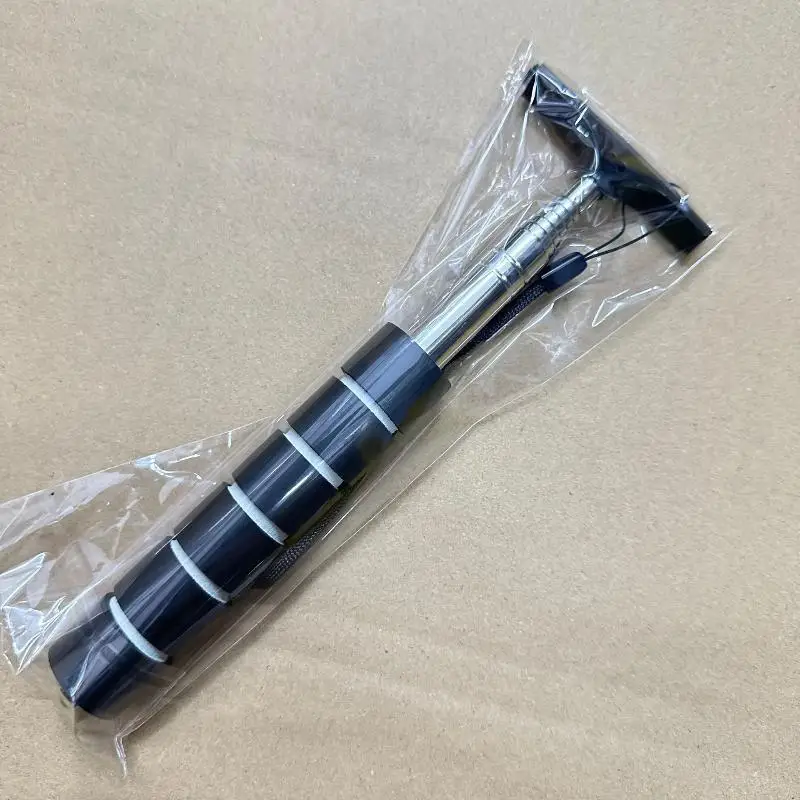Retractable Car Ice Scraper Anti-Slip Grip Stainless Steel Pole Heavy Duty Ice Frost Remover for Long Road Trips