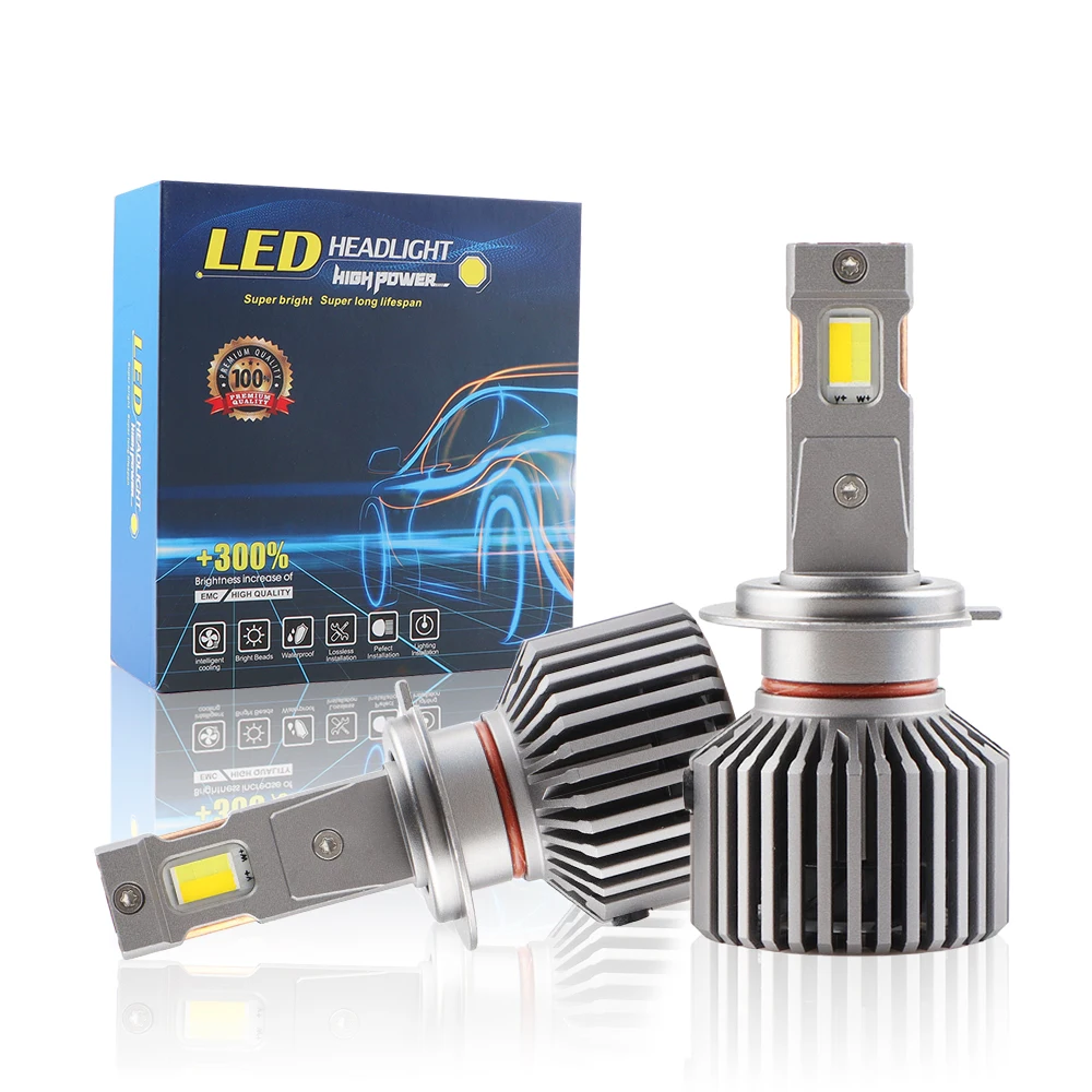 

H4 LED Bulbs Fog Light Halogen Replacement Auto H7 H11 LED Headlight 6500K 4300K 3000K 3 Colors Front Lights 120W 25000LM 12V