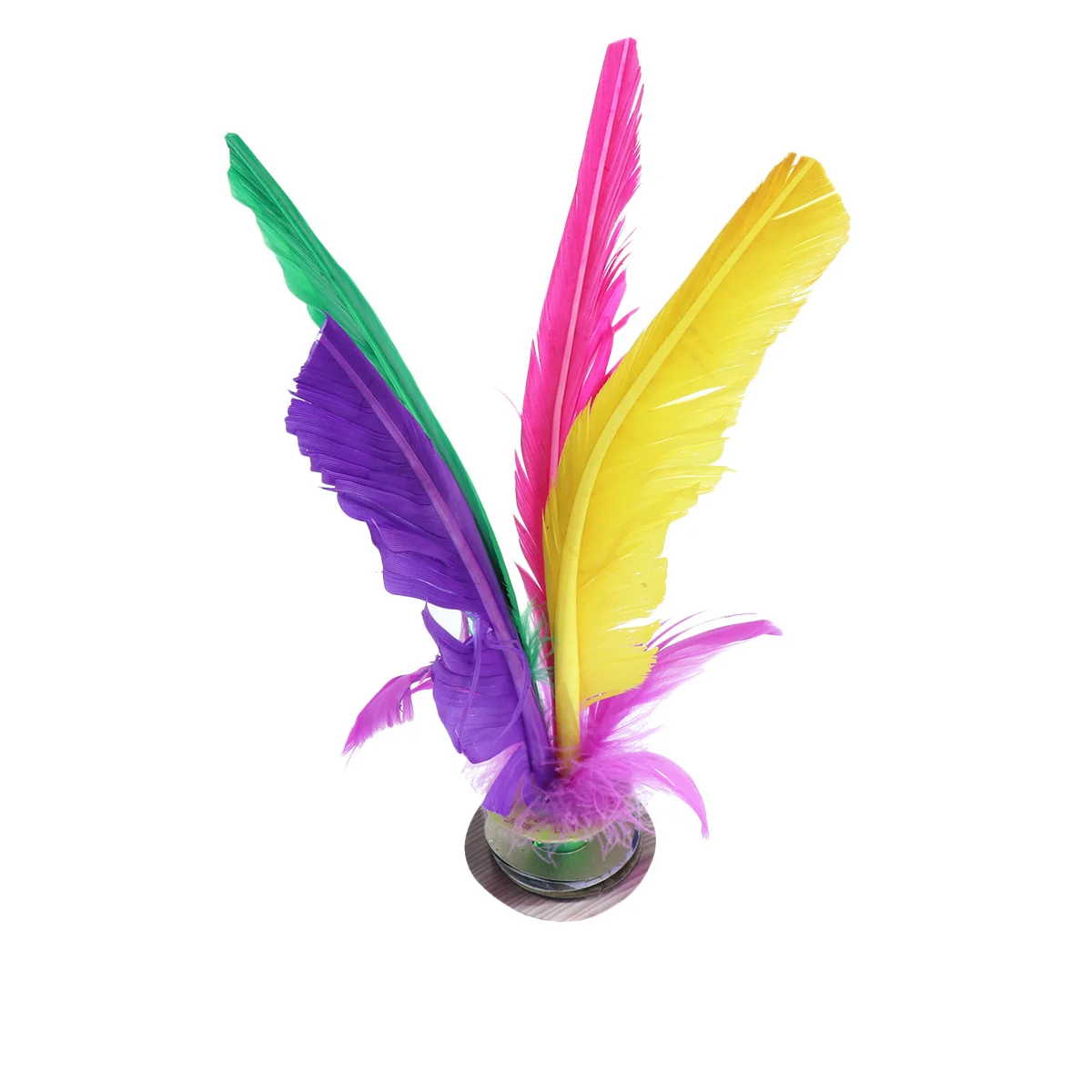 

12Pcs Chinese Jianzi Kick Shuttlecock High-Density Rubber Base Easy Carry Traditional Foot Kicking Game for Adults