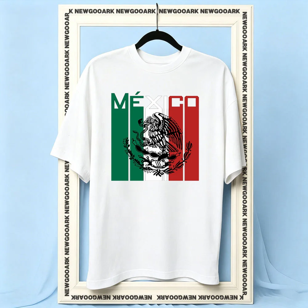 Playera México Día de la Independencia Mexicana con bandera de México, camiseta para mujer y hombre, informal, de algodón, estampada, para adultos, con cuello redondo.