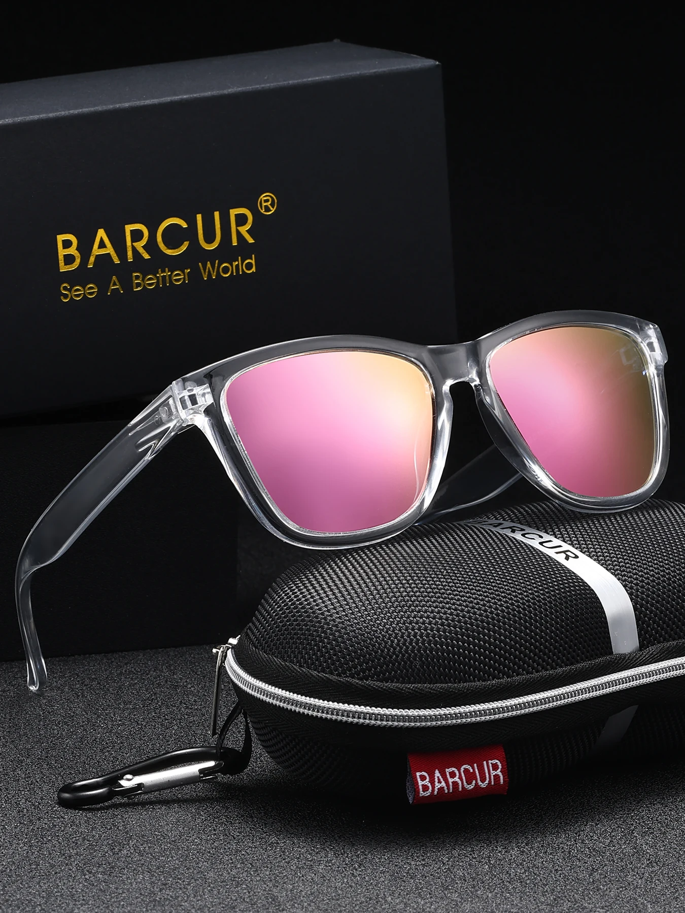 BARCUR Vintage Cat-Eye-Sonnenbrille, polarisiert, für Damen, UV400-Schutz, Retro-Chic-Rahmen, für Strandurlaub, Autofahren, Reisen