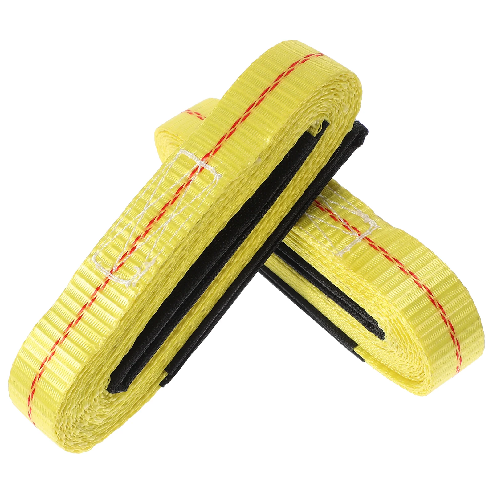 2 Pcs Tow Rope Heavy Duty Lifting Slings Rigging Straps Flat for Moving Furniture Polyester Cargo