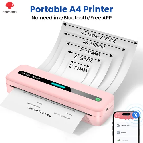 Phomemo-Impresora térmica portátil M832 para viaje, dispositivo de impresión móvil sin tinta de 300DPI, Compatible con Android e iOS