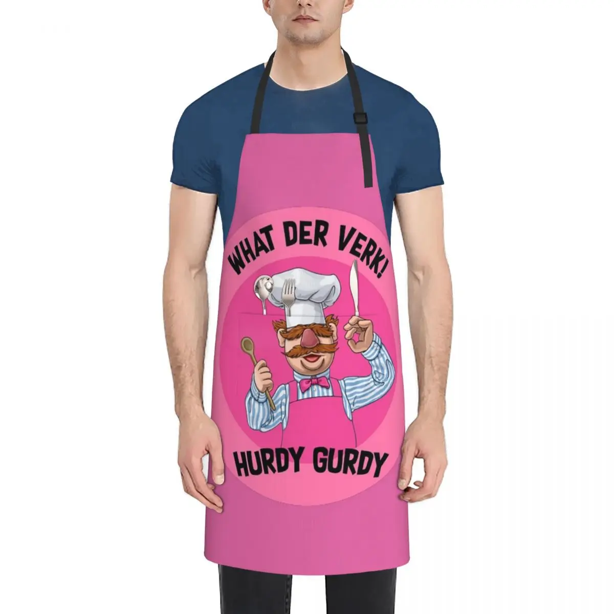 

What Der Verk Hurdy Gurdy Bork Bork Microwave Chef - Bad Cook Apron Gifts - Lazy Cooks - Funny Swedish Chef Apron