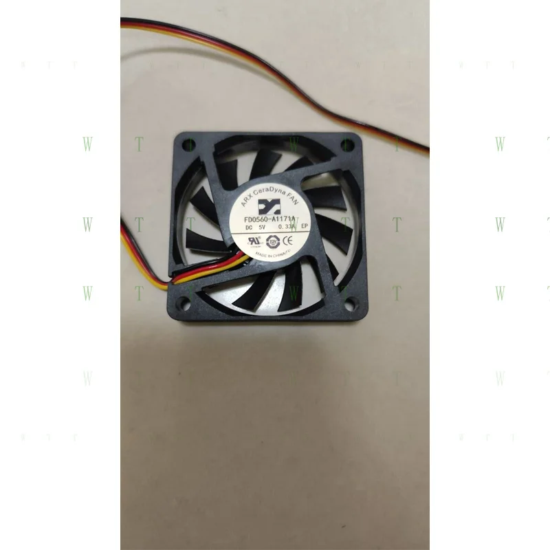 H 1 PCS  ARX  Fan  FD0560-A1171A  DC5V 0.33A  6010 6cm 3 wire  cooling fan