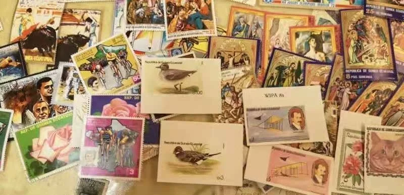 Equatorial Guinea Stamps 100 Different Real Stamped Post Stamps Postage Collectible Postage Stamps Material For Scrapbooking