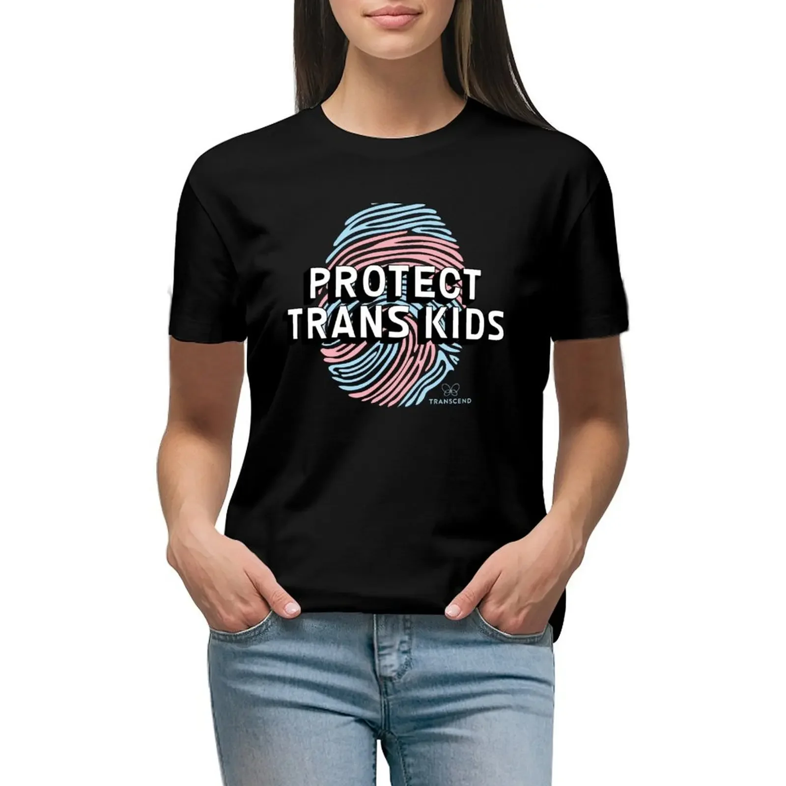 

Protect Trans Kids - Transcend Australia T-Shirt blacks female customizeds blanks t-shirt dress for Women sexy