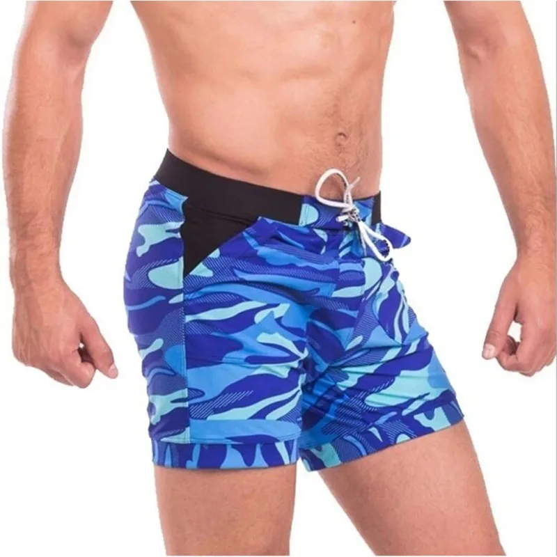 Zomer Heren Badmode Basic Short Zwembroek Surf Camo Strand Shorts Met Zakken Heren Knappe Badkleding