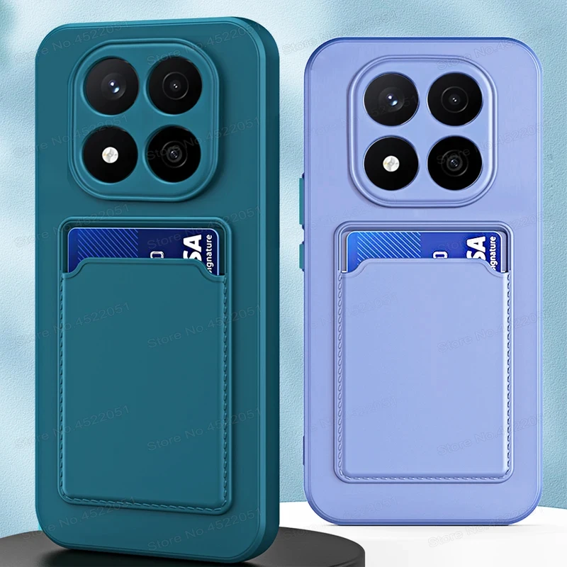 Para Xiaomi Redmi Note 14 15 Pro Plus ProPlus 5G 4G 13C 14C Funda para teléfono con ranuras para tarjetas, funda de silicona concisa.
