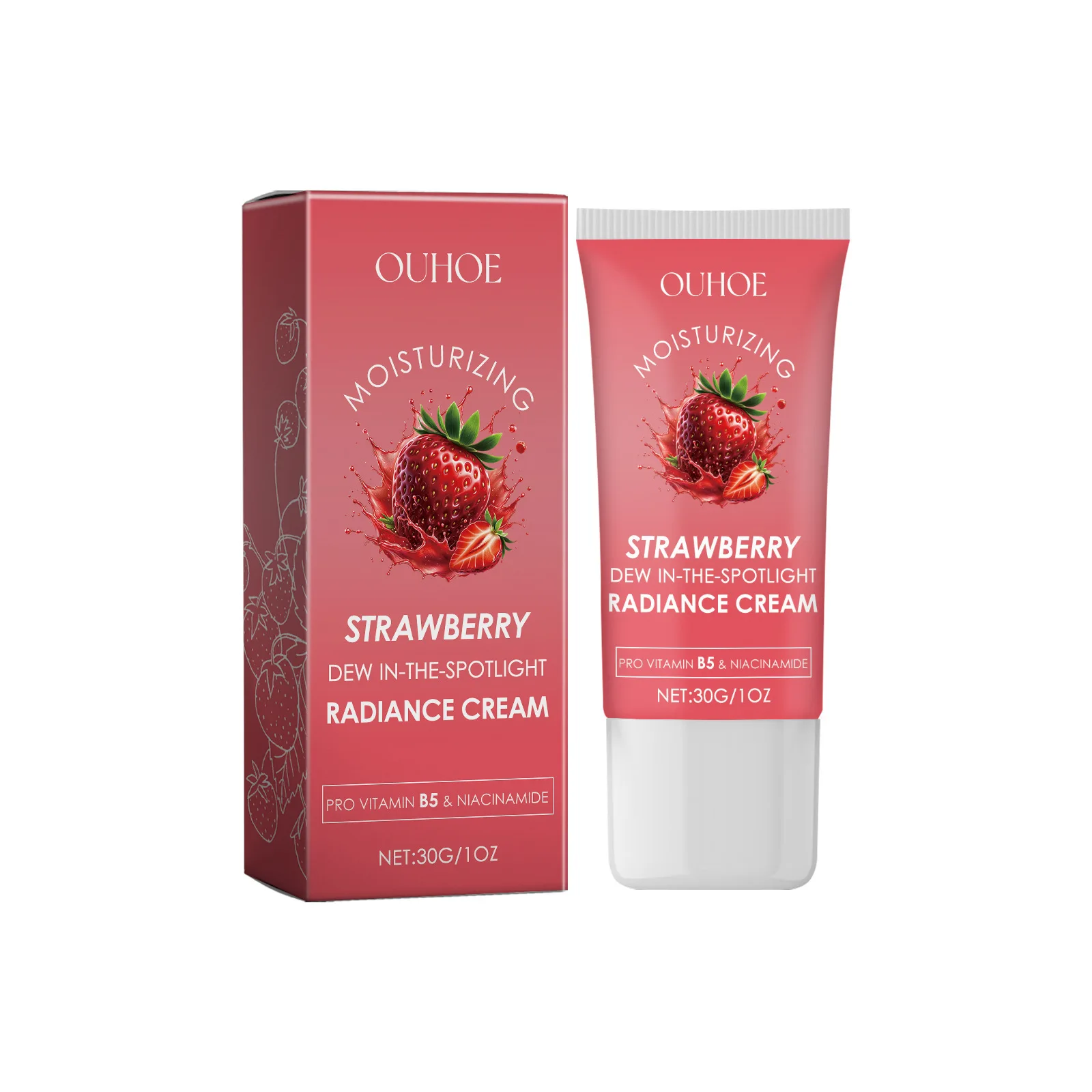 Brightening Face Cream Strawberry Reduce Dark Spot Remove Pigmentation Dullness Tender Skin Deep Moisturizing Glowing Skin Cream