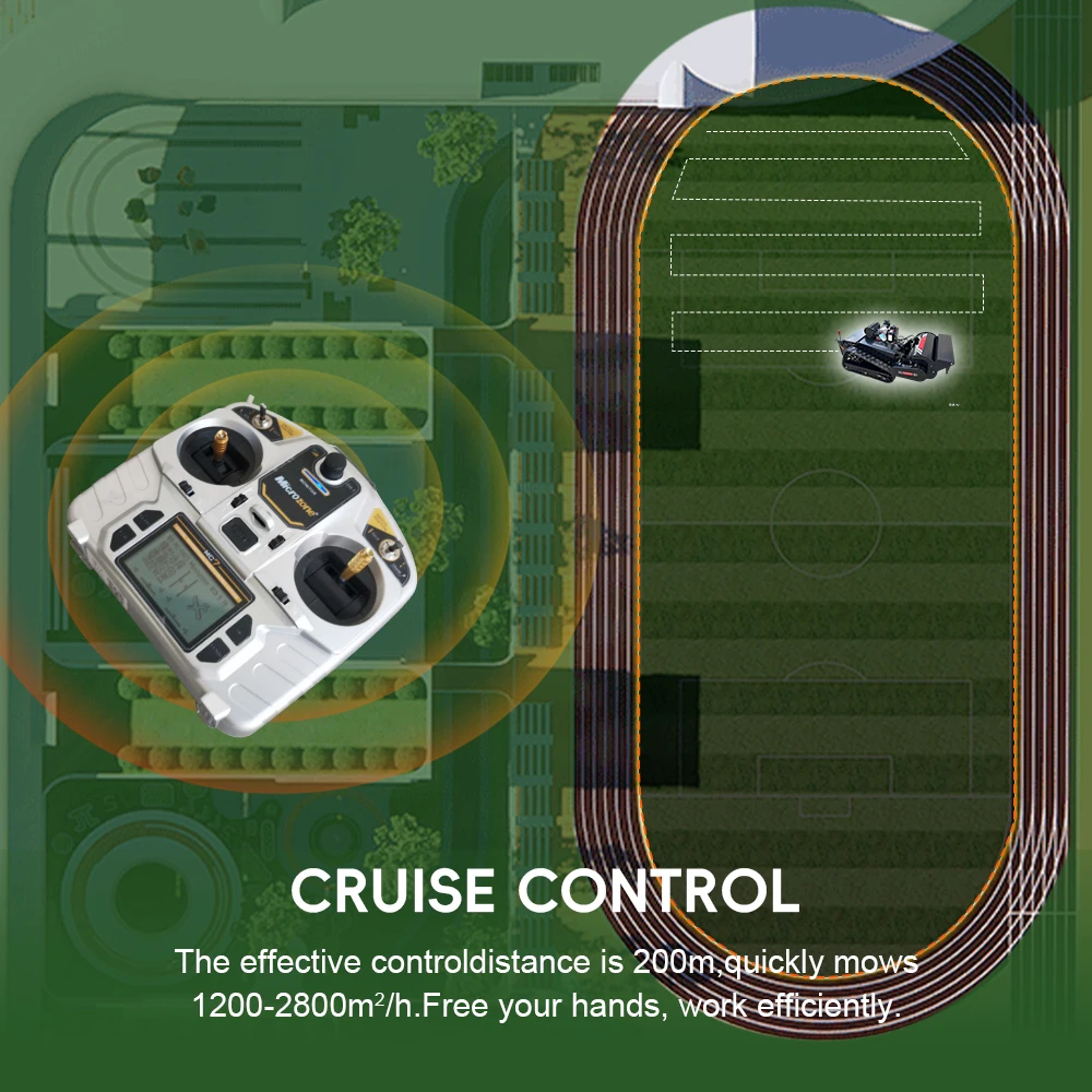 MMS Diesel Flail Mower Remote Controlled Hydraulic Cutting Height Adjustment 60cm Working Width Straw Crusher Free Shipping