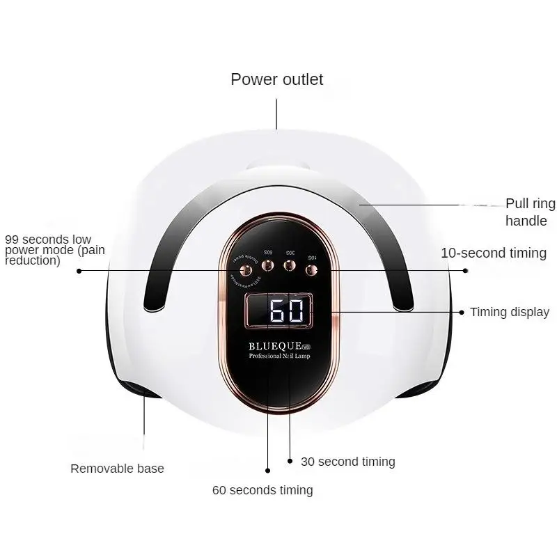 168W Professionele Nageldroger Voor Manicure Krachtige UV Gel Nagellamp LEDS UV Gel Vernis Met LCD Display nagelsalon Apparatuur