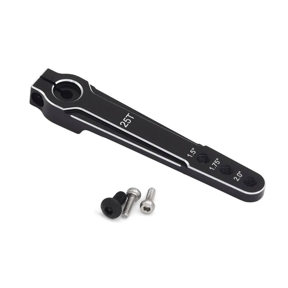 1 Pcs Aluminum 1.5 Inch 1.75 Inch 2.0 Inch 25T Extended Steering Servo Arm Horn M3 3 Holes for RC Car SCX10 Aircraft Parts