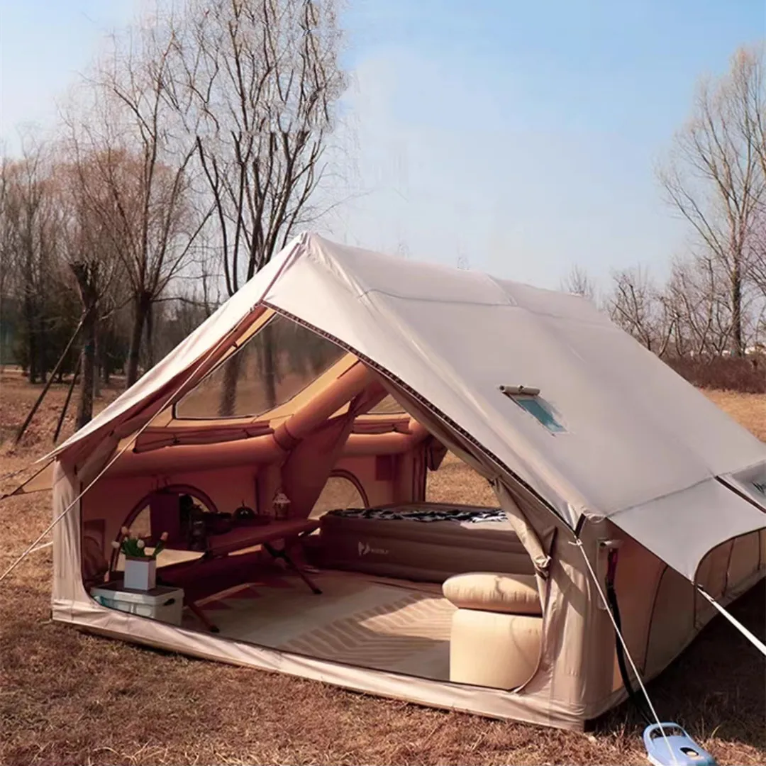 Two Room Large Inflatable Tent House for Camping Adult 8-10 Person