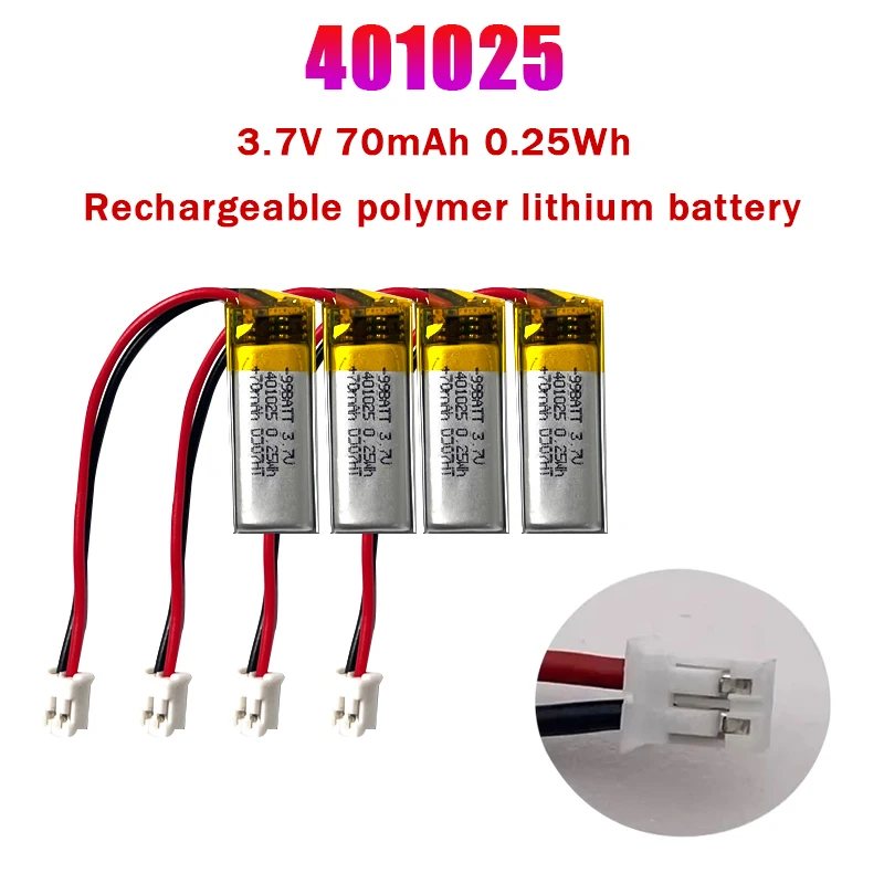 

401025 3.7V Lipo Rechargeable Polymer Lithium Battery for MP3 GPS Bluetooth Headset Voice Recorder Handheld Fan Selfie Stick