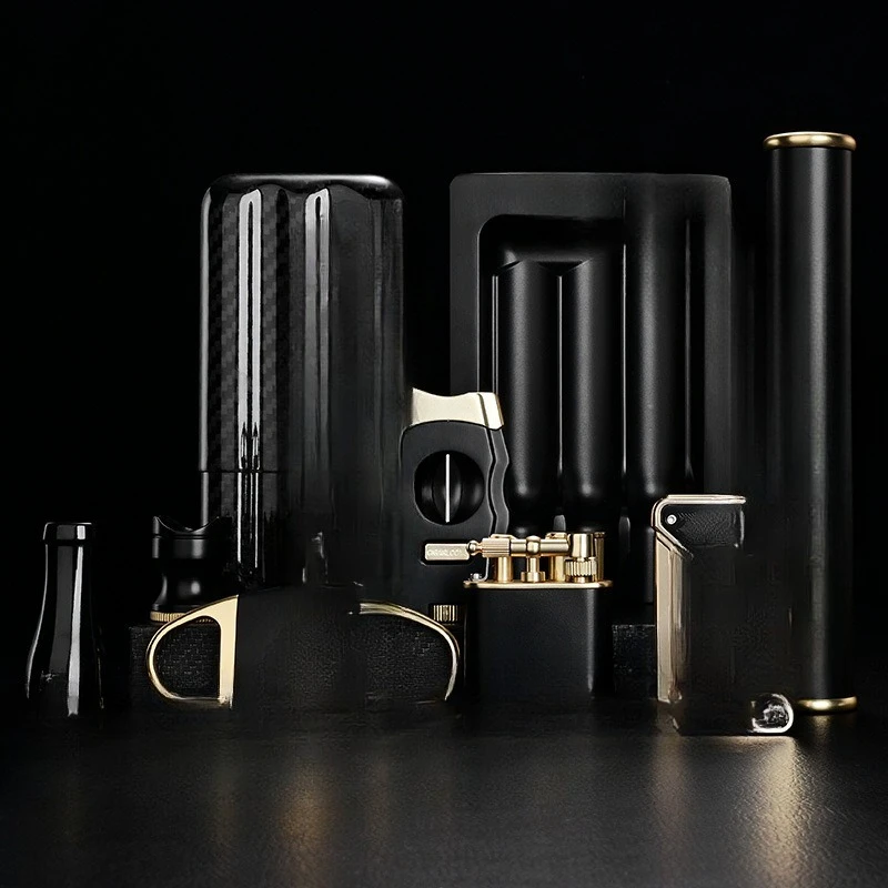 Cigar set Sharp cigar cutter Windproof lighter Cigar