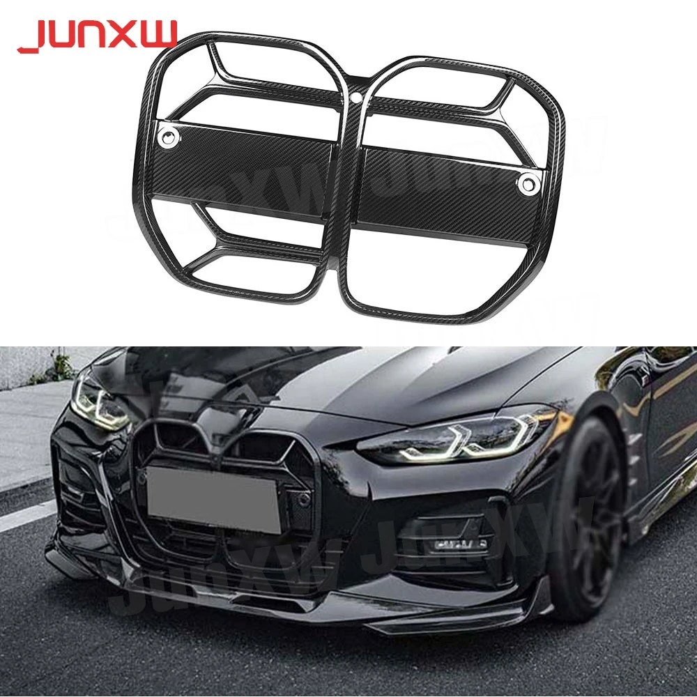 

Dry Carbon Fiber Front Bumper Racing Grill Mesh for BMW G22 G23 Coupe 2021 + Bodykits Chrome Front Grill Car Accessories FRP