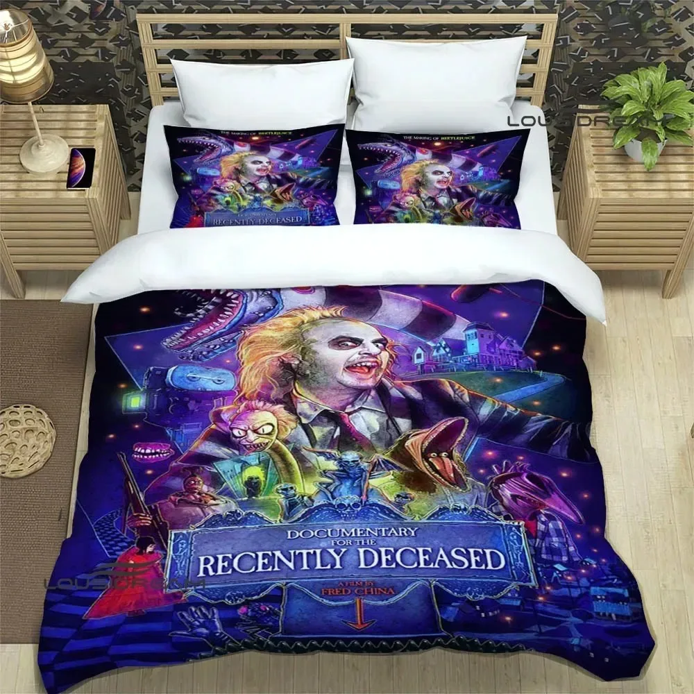 

Horror movie B-Beetlejuice Bedding Sets exquisite supplies set duvet cover bed comforter set bedding set luxury birthday gift