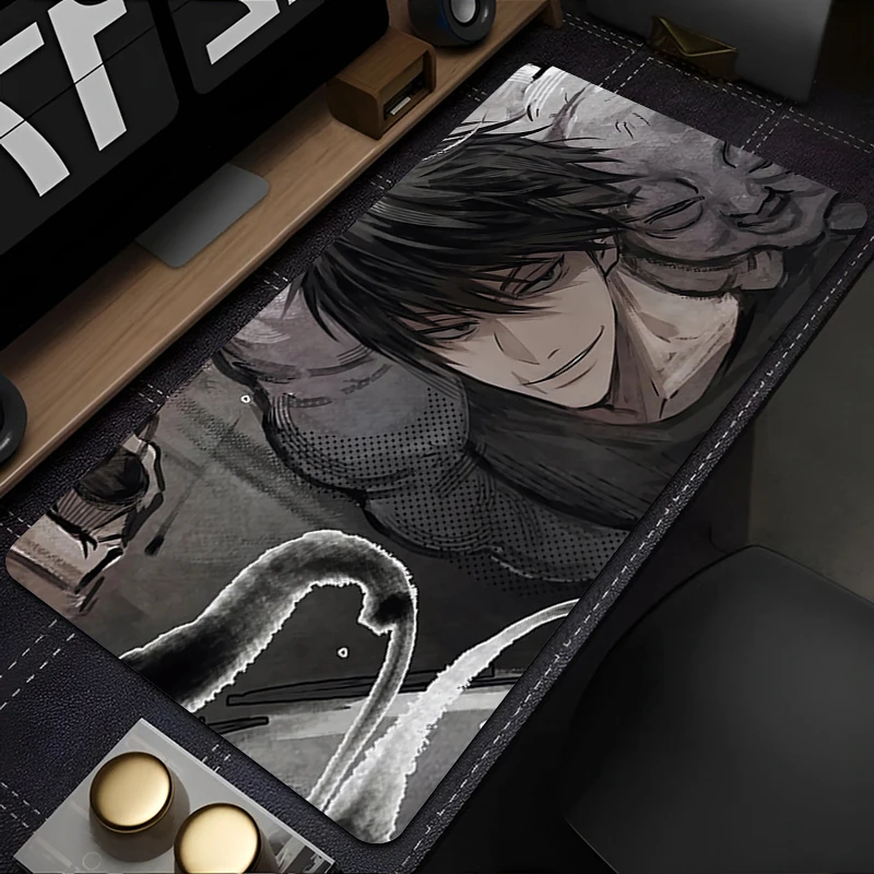 السلع المنزلية لوحات ماوس للألعاب ماوس حصيرة كبيرة مكتب الحصير عدم الانزلاق المطاط ماوس الوسادة Jujutsu Kaisen Toji Fushiguro لوحة المفاتيح