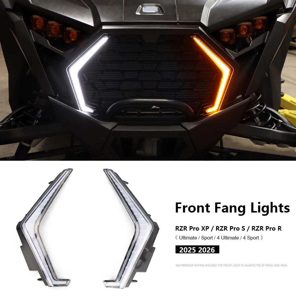 

New 2025 2026 2X ATV Turn Signal Lights LED Front Accent Light UTV For Polaris RZR Pro XP 4 1000 XP4 S R Premium Sport Ultimate