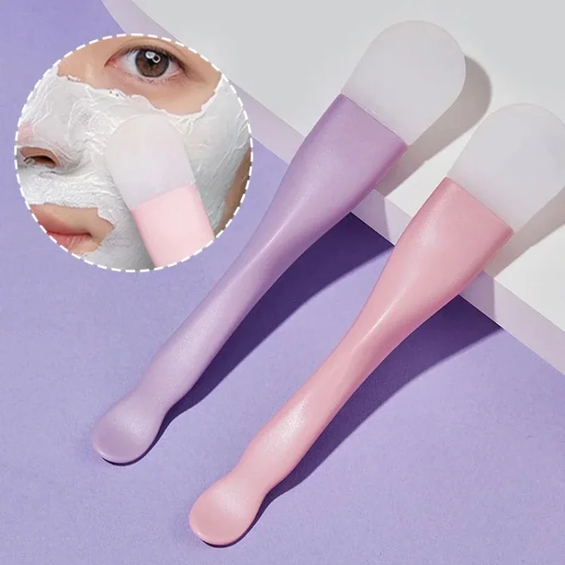 Double head silicone facial mask brush face cleaning scraper daub type mud film special brush beauty tool