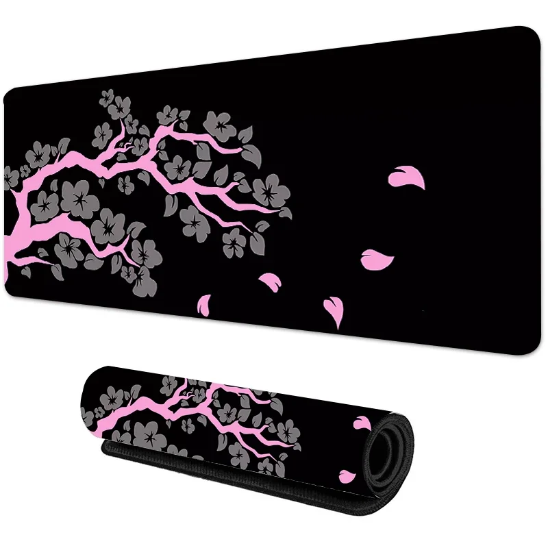 Gamer Sakura Mouse Pad Large Lock Edge Mousepads XXXL 900x400mm Non-slip Mouse Mat Big Deskmat Gaming Mousepad Keyboard Mat