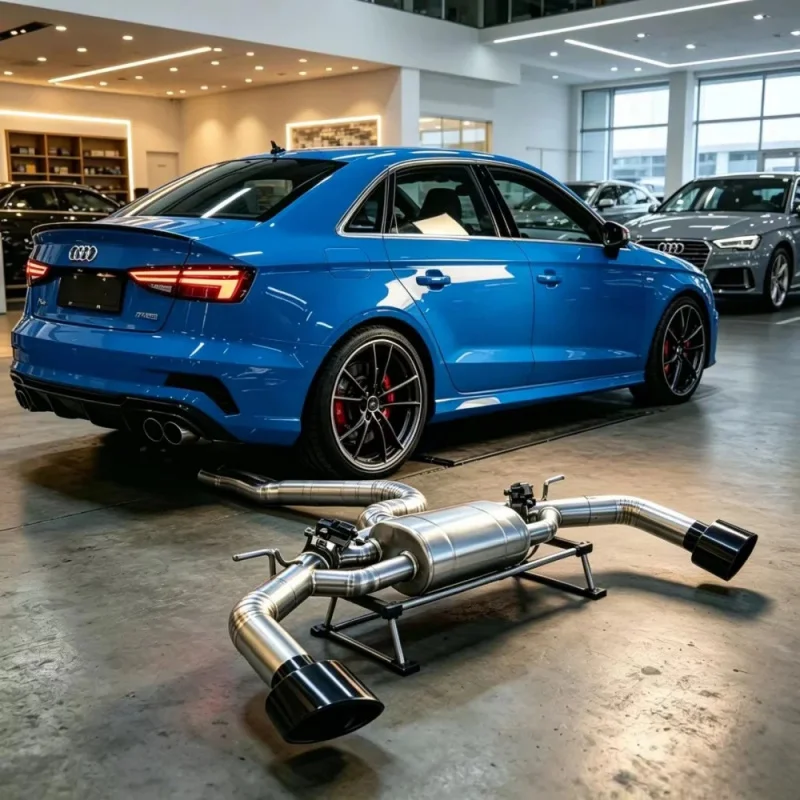 

High-quality Exhaust Catback System for Audi RS3 2.5T2017-2023 featuring Titanium Alloy Valvetronic Exhaust Pipe Sound Quality