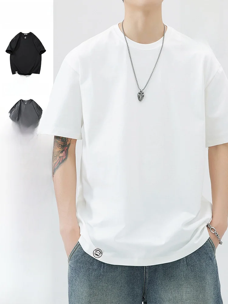 

PaulFrank Pure Cotton round Ne ort Sve T-irt Casual Loose Fit Summer New Sle for Men Breathable Comfortable Youthful