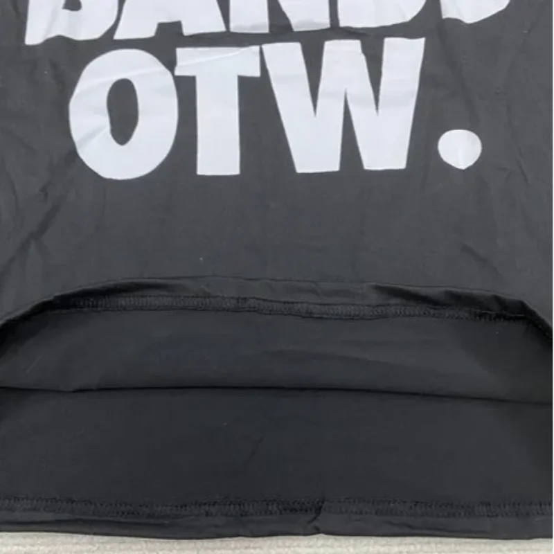 Jersey holgado con cuello redondo y estampado de letras para mujer, camisetas informales de manga corta para chica Emo, camiseta sencilla de moda urbana personalizada para verano