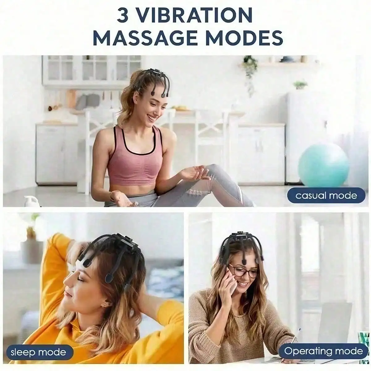 2026 Ultra Scalp Massager, Head Massager StressRelease Massager with 8-Frequency VibratingContacts 360 Degree Portable Rechargea