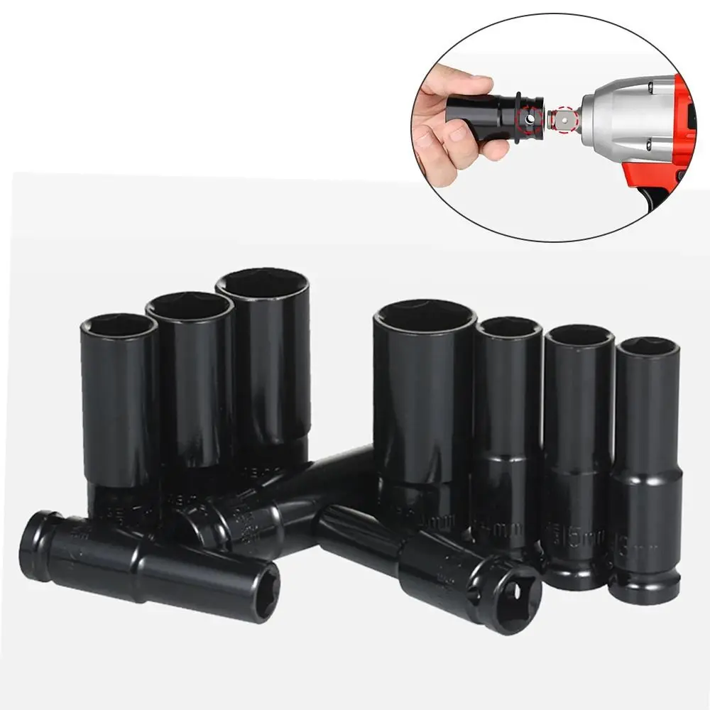 

5pcs New 8mm-19mm Electric Wrench Hexagonal Durable Drill Hex Socket Head Impact Wrench Extension Sleeve Pneumatic Socket Head