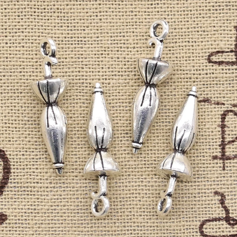 10pcs Charms Umbrella 7x27mm Antique Pendant Fit Vintage Tibetan Silver Color DIY Handmade Jewelry