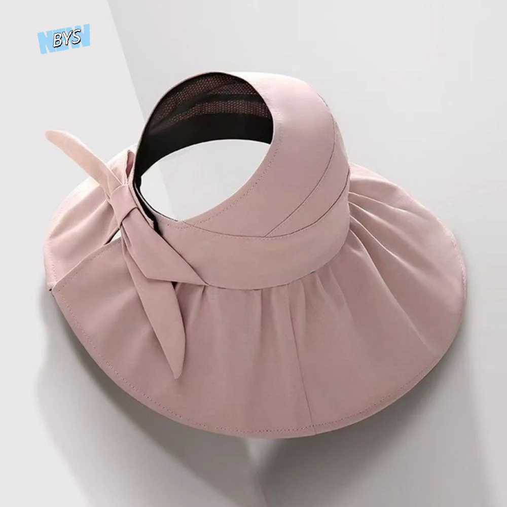 

Trendy Wide Brim Sun Hat Foldable Lightweight Large Sun Visor Hat UV Protection Solid Color Bucket Hat Beach