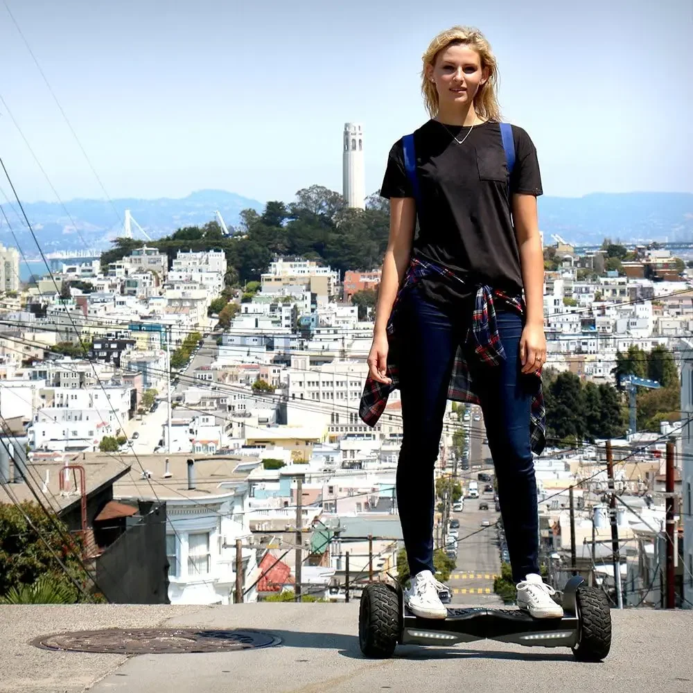 Scooter Hover Self-Balance Board, All-Terrain 8.5” Alloy Wheel, 400W Dual-Motor, LG Battery, Board Hover Tough Ro