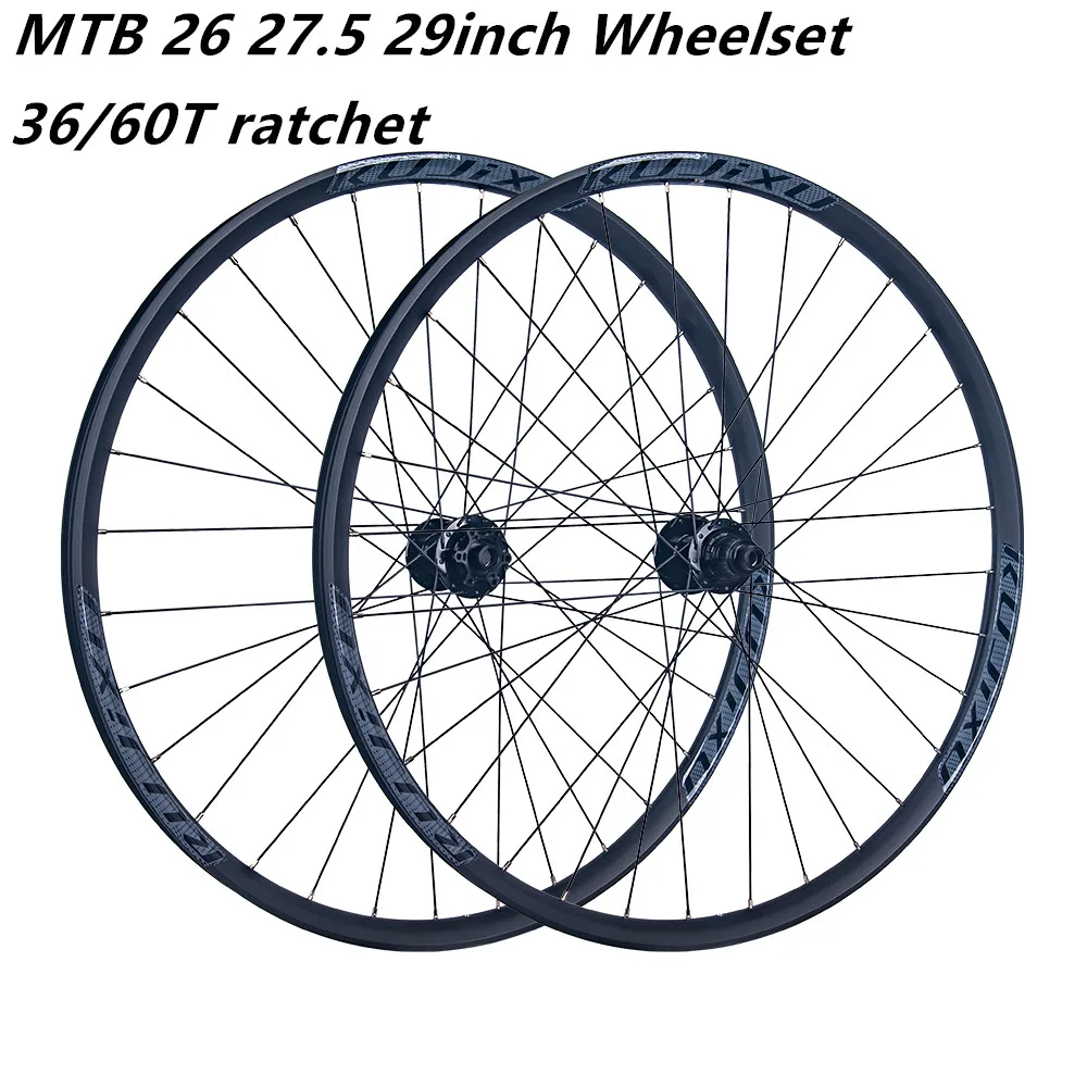 

MTB AM Enduro Ratchet 36T/60T Hub Wheelset 29 27.5 35mm Wide Rim 148 Boost Hub 142 Thru Axle 135 QR Bicycle Wheel HG XD MS