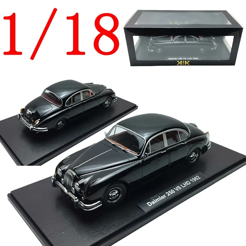 

KK Литая под давлением модель автомобиля Jaguar из сплава в масштабе 1/18, Jaguar Daimler 250 V6MKII 3,8LHD, черные игровые транспортные средства, игрушки для мальчика, подарок, оригинальная коробка