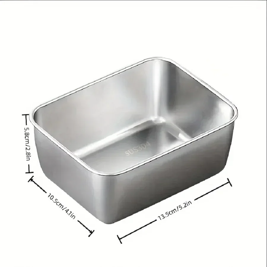 stainless steel fresh-keeping box with sealed lid, thickened small lunch box, camping food packaging and storage box image 6