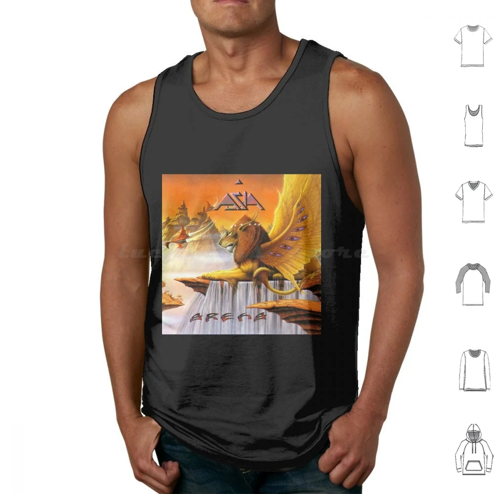 Camisetas sin mangas asiáticas con estampado de algodón, Asia Alpha Aqua Aria Astra Gravitas, entonces ahora, fundas para álbumes asiáticos, Tour asiático, Logo de Asia, banda asiática