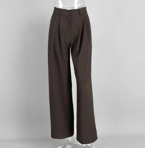 Women's Pants Hanging Wide Leg Pants for Spring and Summer 2025 New Versatile Loose Suit Pants Straight Leg Suit Pants