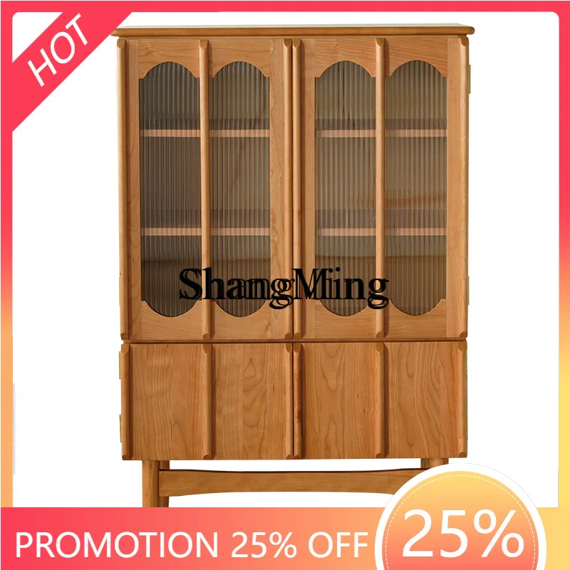 

ZYY home high-end sense retro Chinese furniture cherry wood storage entrance cabinet solid wood dining side cabinet