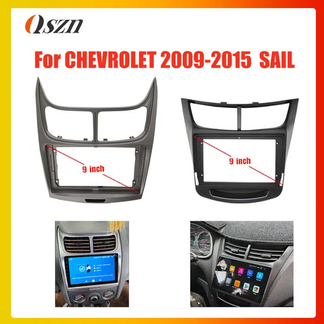 9-calowe radio samochodowe 2 din Fascias Frame dla Chevrolet sail 2004-2014 Panel deski rozdzielczej Instalacja Wykończenie canbus Kabel zasilający Stereo