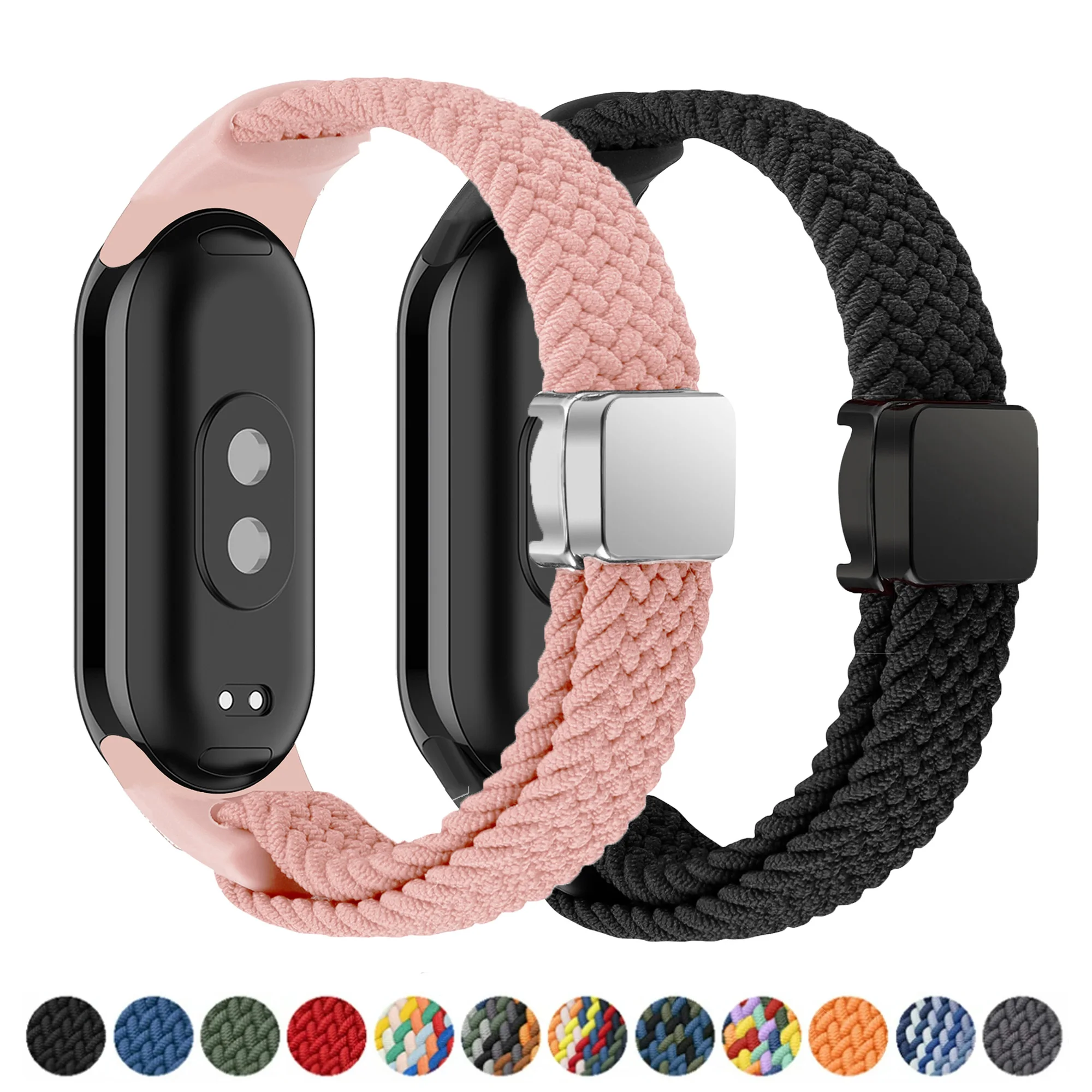 Braided Solo Loop for Xiaomi Mi Band 9 8 Strap accessories magnetic Nylon Replacement correa bracelet Miband9 Miband8 NFC bands